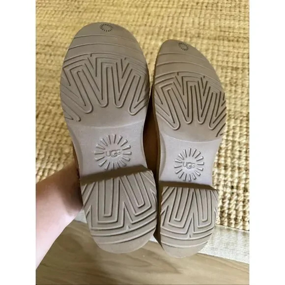 UGG Brown Ankle Boots with Cream Lining - Picture 7 of 7